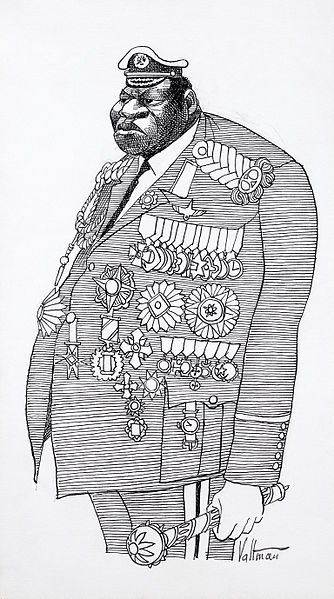 Карикатура на Иди Амина